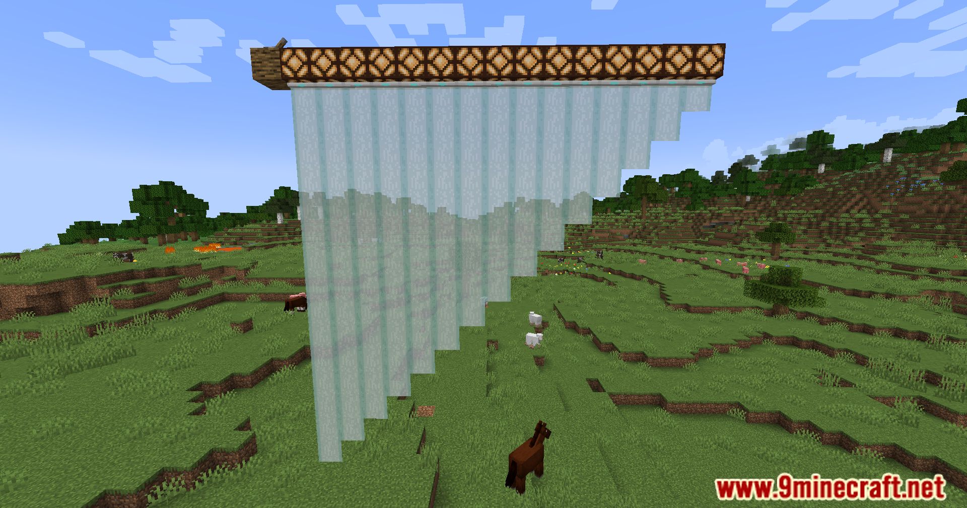 description_1 Laser Bridges & Doors Mod (1.19.4) Fabric/Quilt version - a futuristic combination of functionality and style!