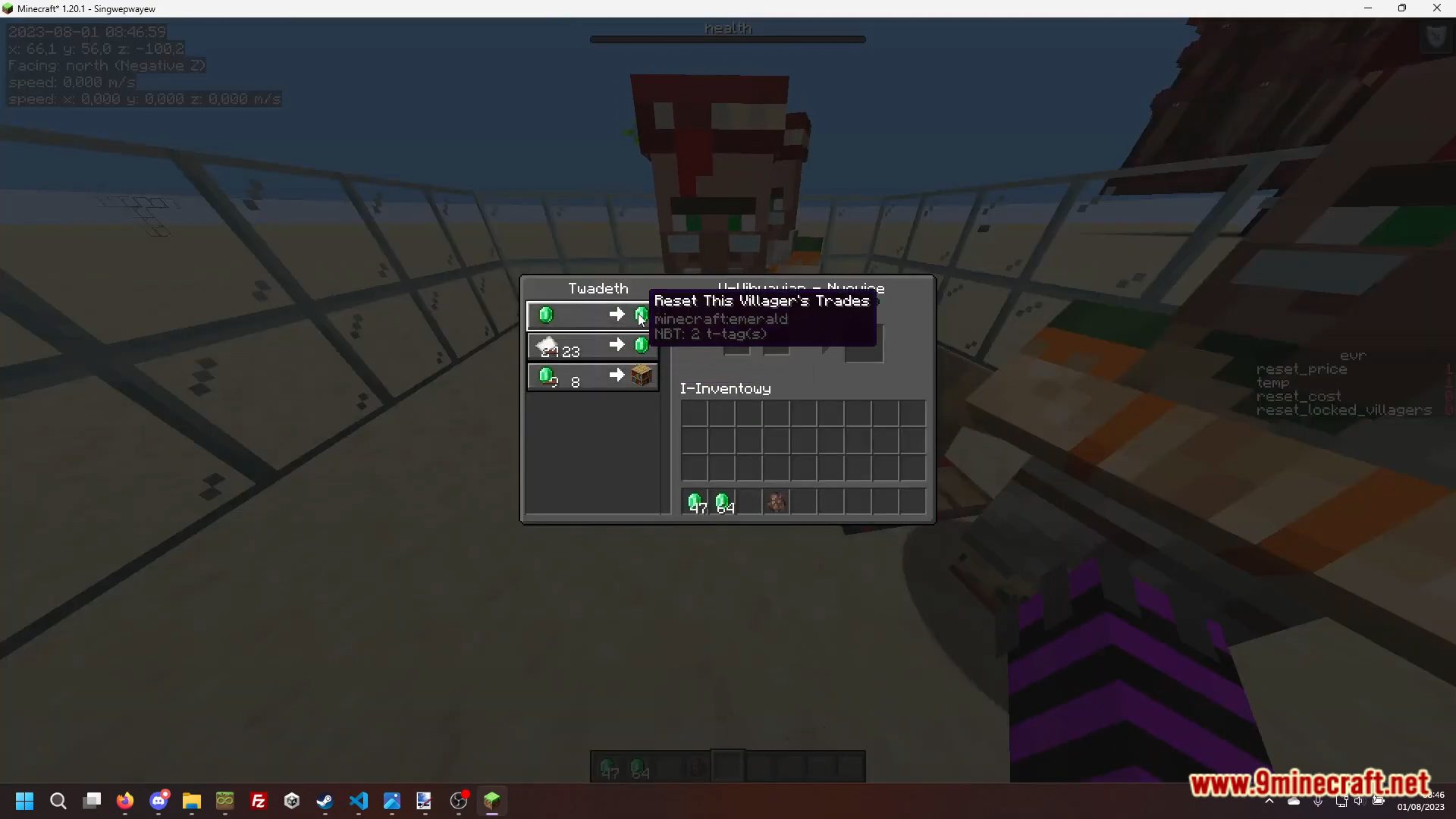 description_8 Trade Reset Data Pack (1.20.2, 1.19.4) - оптимизированное управление жителями деревень в Minecraft!