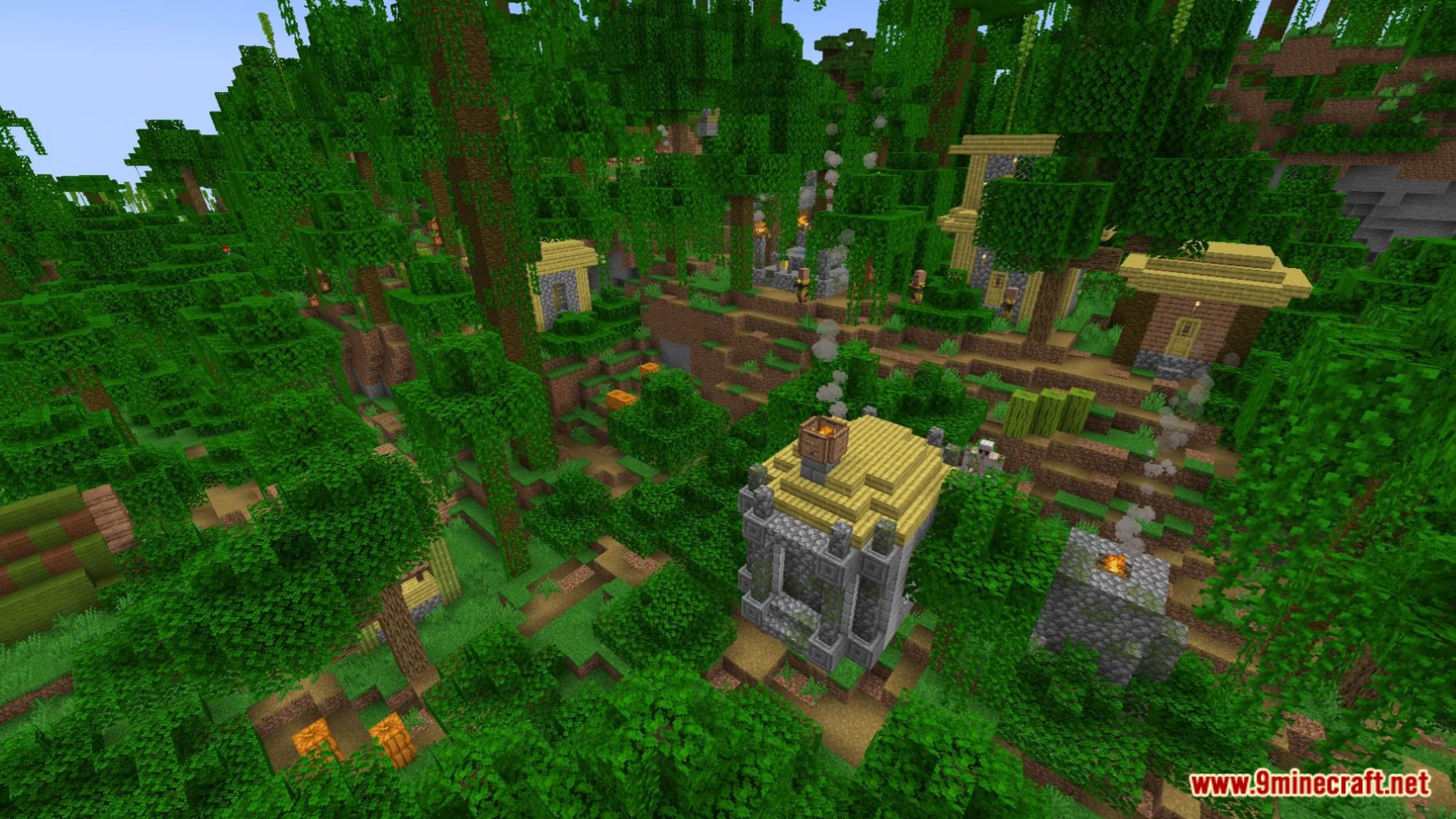 description_3 Jungle Villages Data Pack (1.20.2, 1.19.4) - Vanilla-style jungle villages!