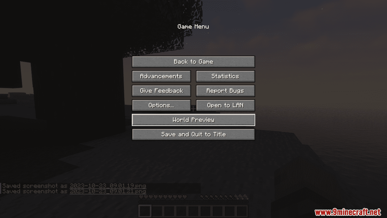 description_0 World Preview Mod (1.20.4) - визуализация видов мира