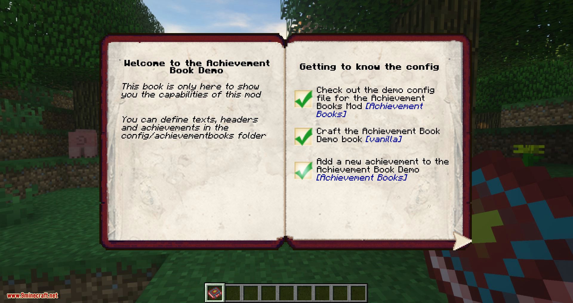 description_3 Achievement Books Mod (1.20.1) - множество книг достижений с простыми настройками