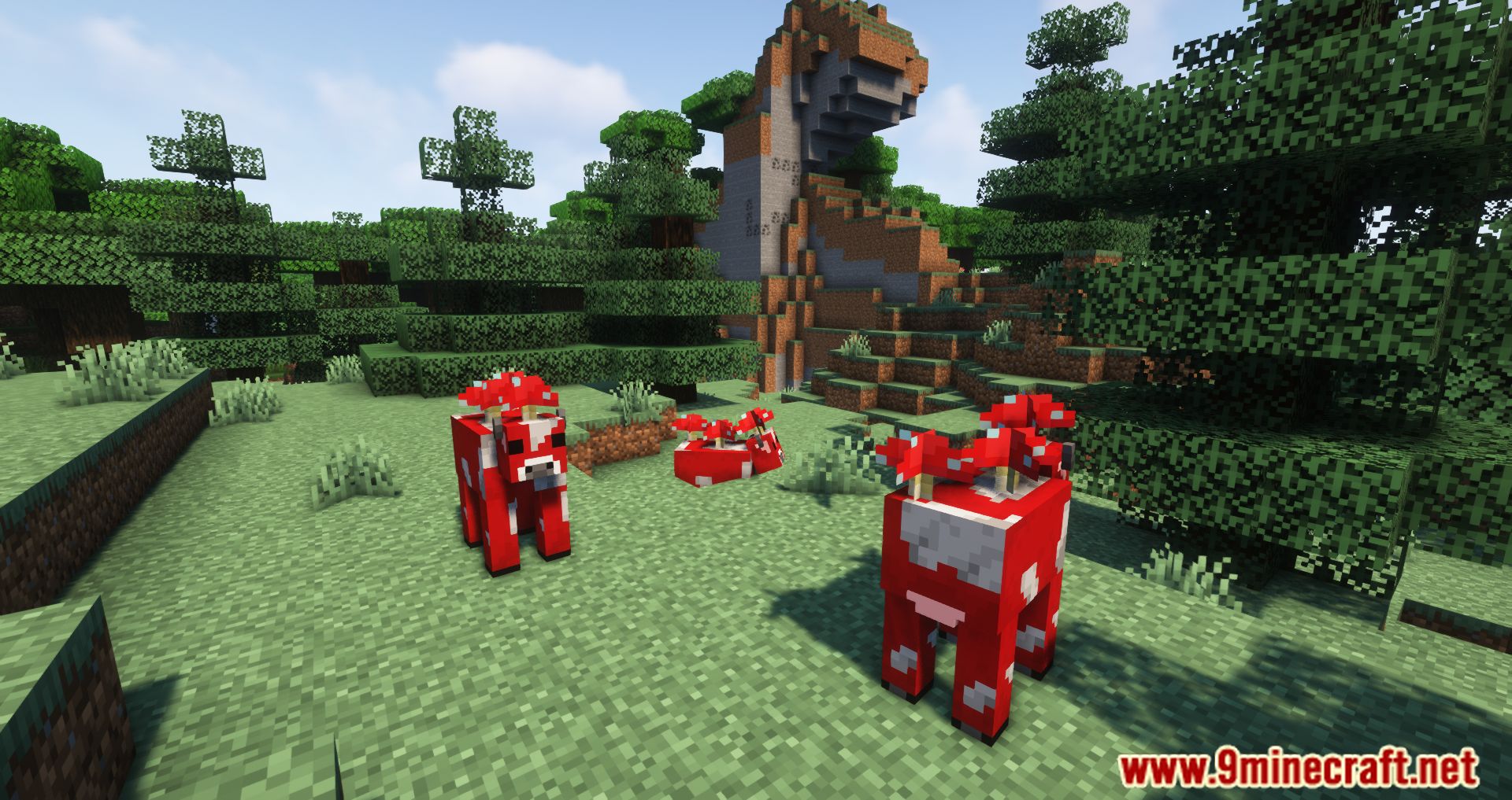 description_6 Mooshroom Spawn Mod 1.20.4 - Mooshrooms Appear In The Wild.