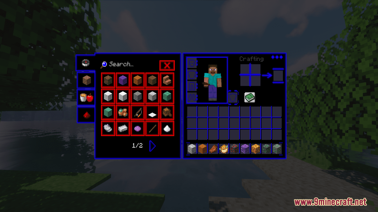 image 8 for Blue Neon GUI Resource Pack (1.20.4) - Набор текстур
