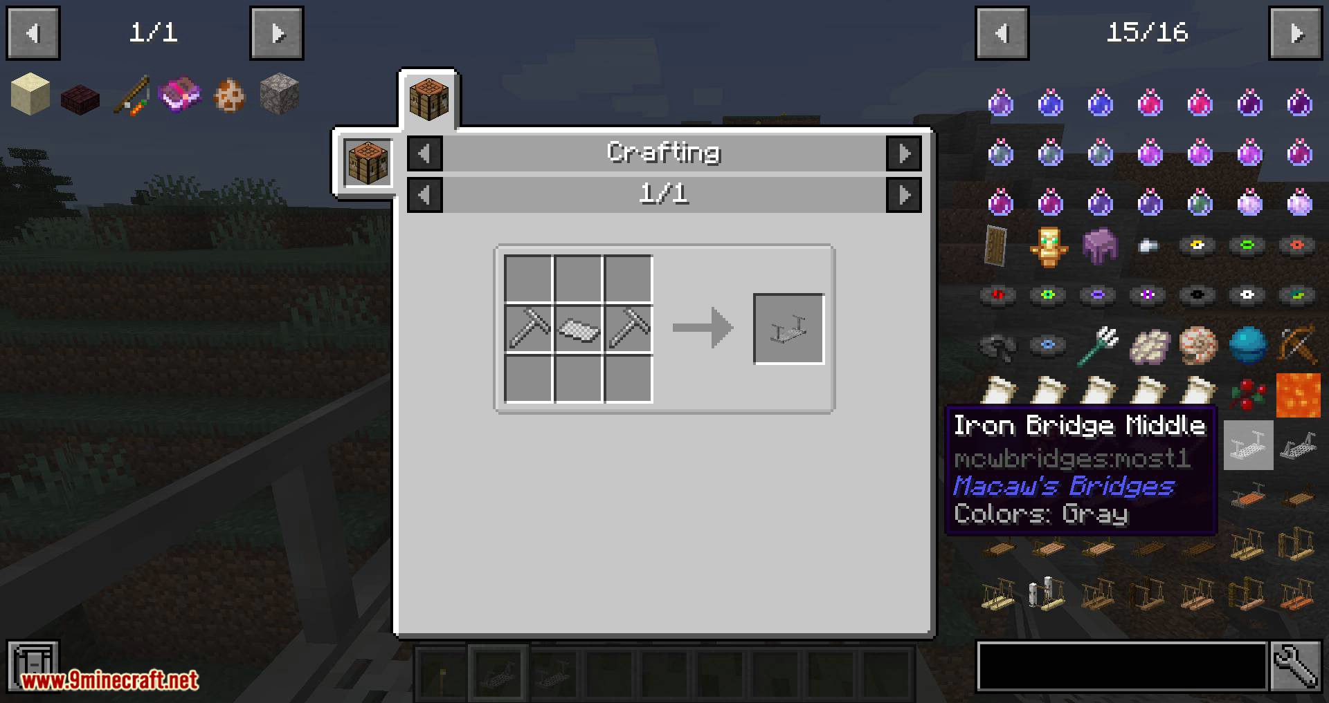 image 17 for Macaw's Bridges Mod (1.20.4) - Muchos tipos de puentes