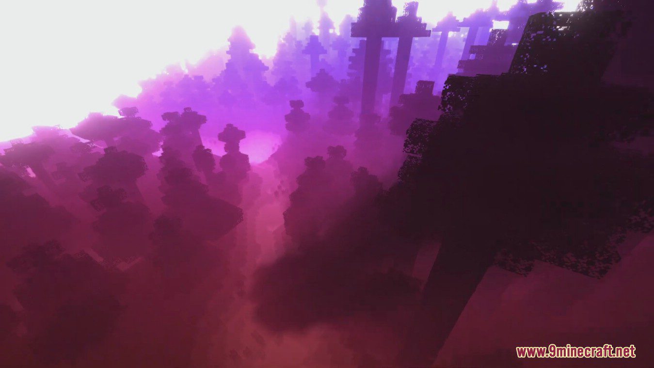 description_4 Ominous Shaders 1.20.4 - um pacote colorido de sombreadores de neblina