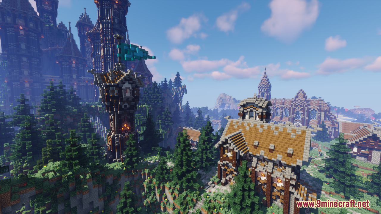 description_7 Medieval Castle Map (1.20.4, 1.19.4) - become the king of your own world
