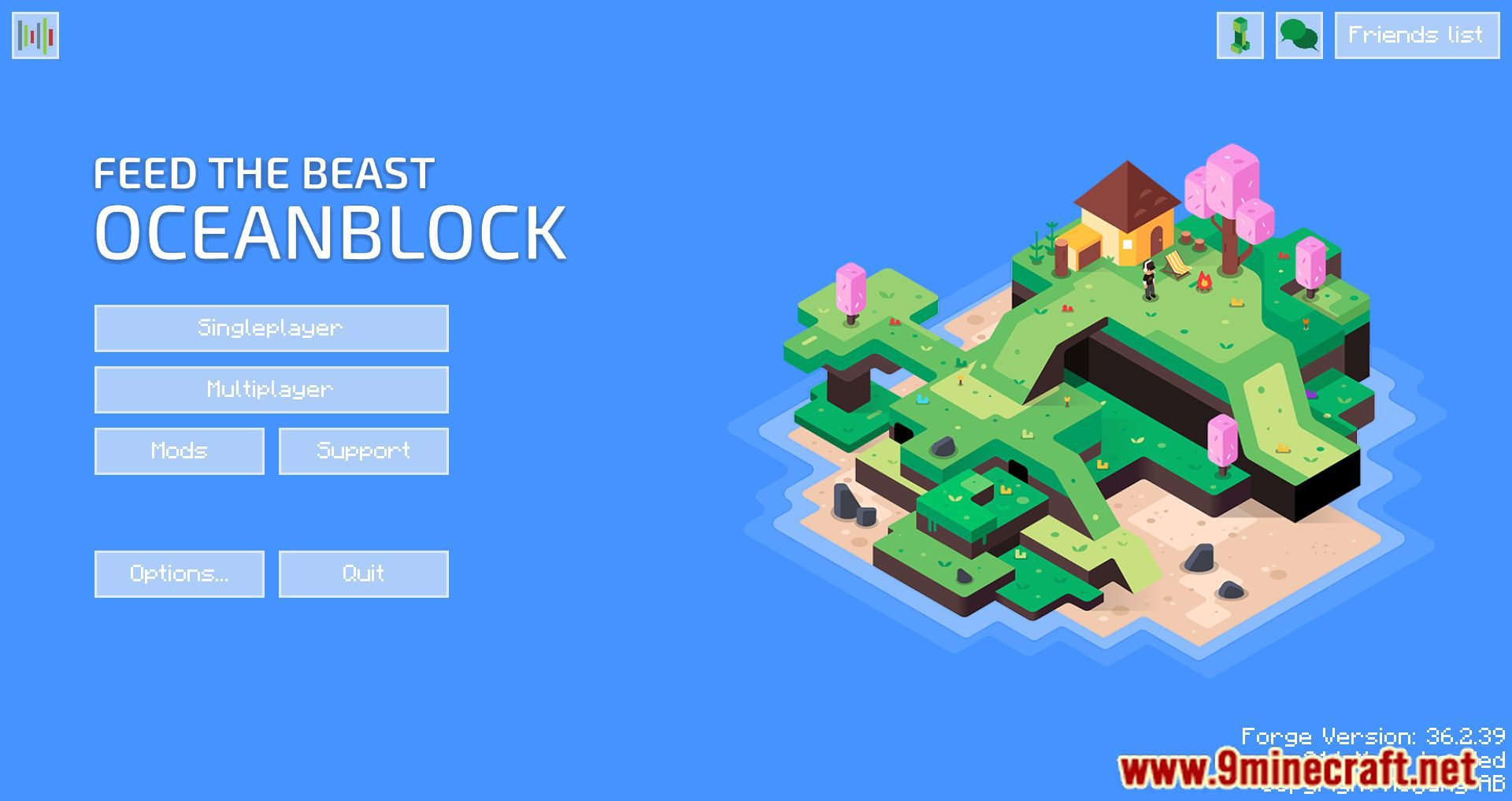 description_0 FTB OceanBlock Modpack (1.16.5) - модпак, основанный на острове