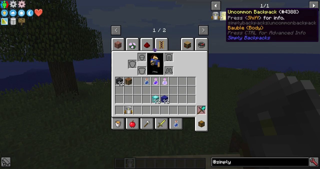 description_2 Simplemente Mochila Mod - almacenar cosas