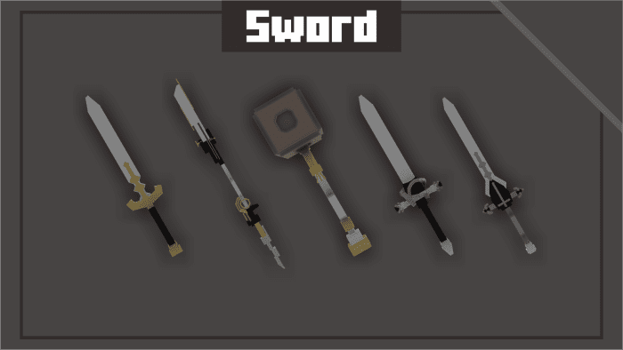 image 1 for Apolsia Weapons Resource Pack (1.20, 1.19) — MCPE/Bedrock