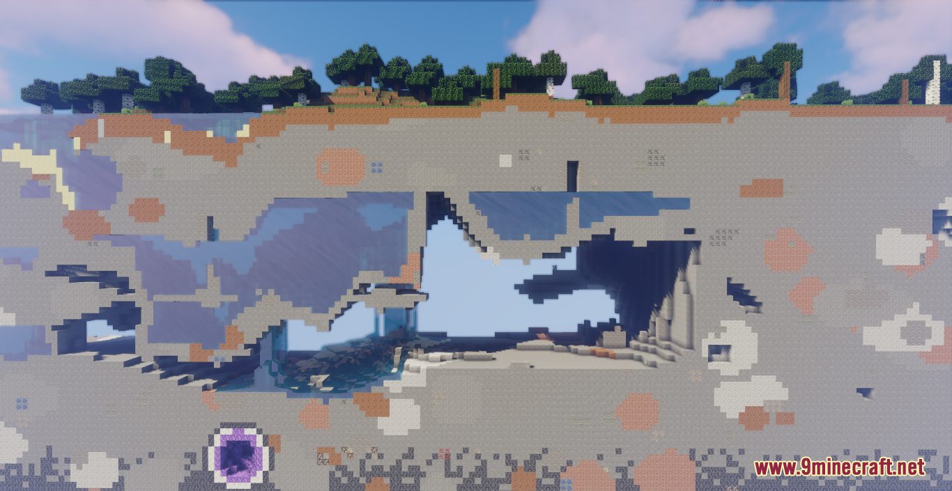 description_6 World map with chunks (1.20.4, 1.19.4) - worlds with one chunk width
