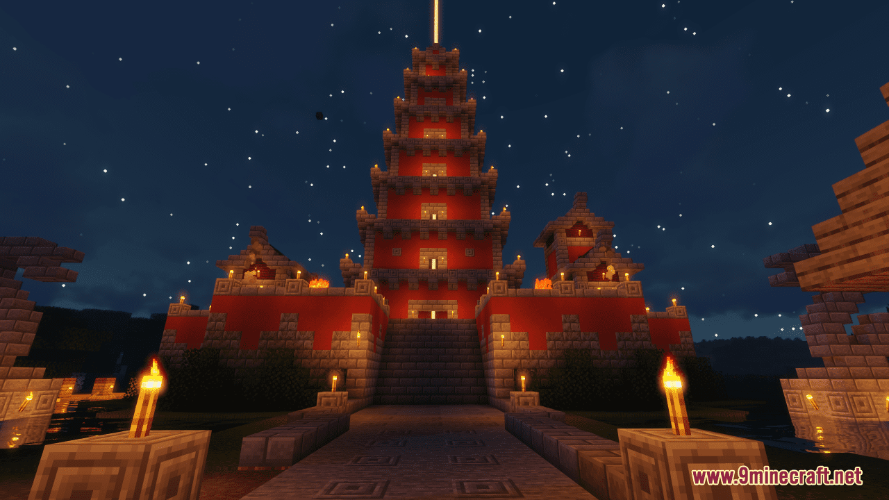 description_0 Mapa del Templo de Asia (1.20.4, 1.19.4) - Aldeas asiáticas medievales