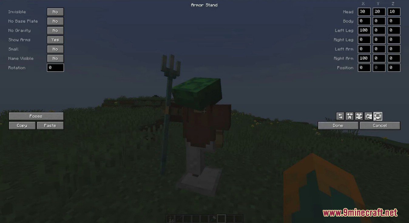 Imagen 6 para Armor Poser Mod (1.20.4) - Armor Stands Configurator