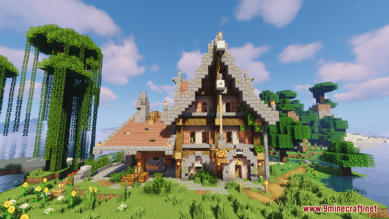 description_7 Map Zen Garden Island Resort (1.20.4, 1.19.4) - Japanese seaside resort