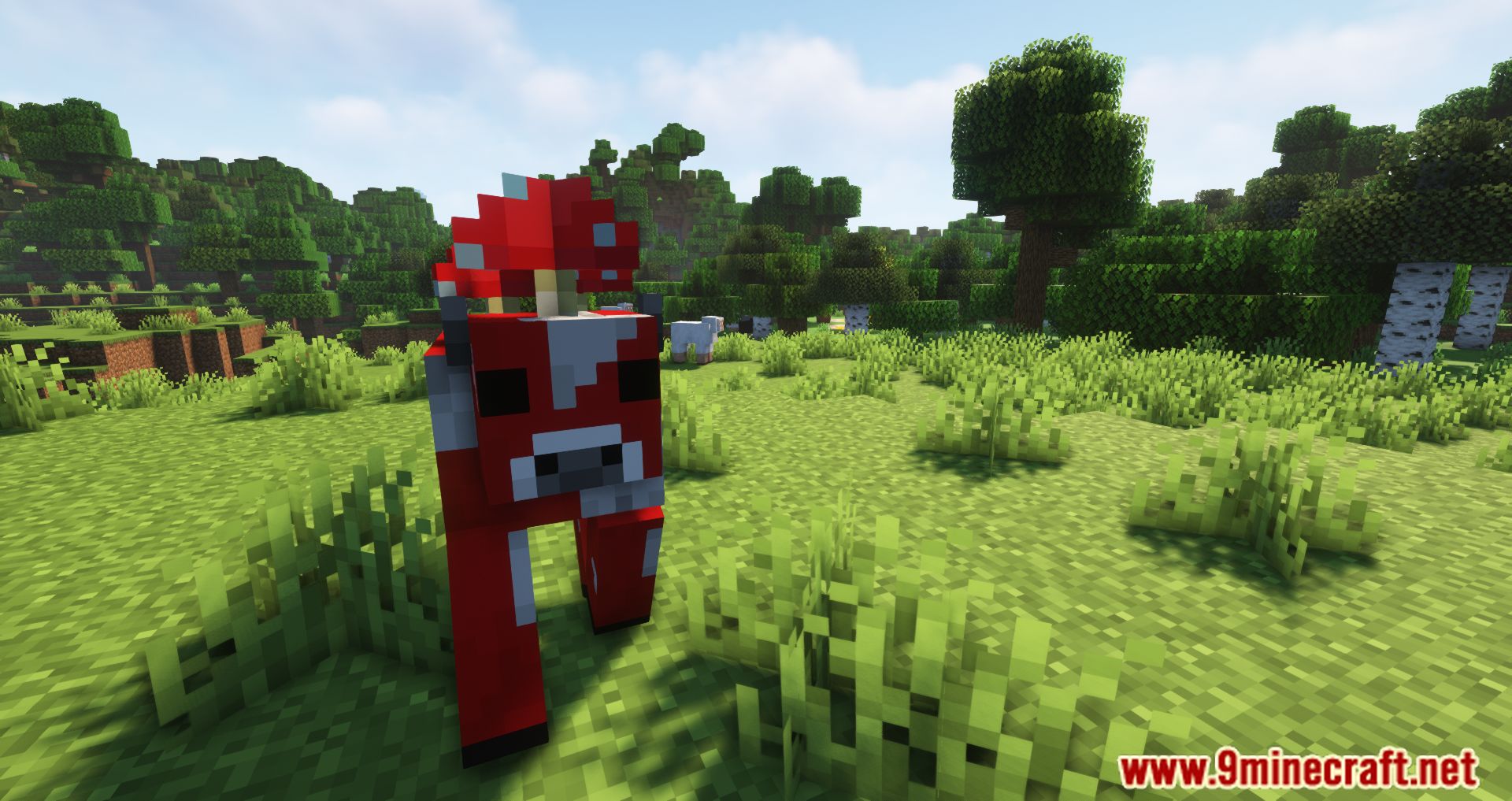 description_4 Mooshroom Spawn Mod 1.20.4 - Mooshrooms Appear In The Wild.
