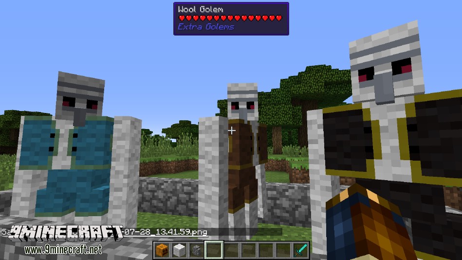 description_0 Extra Golems Mod (1.19.2) - слишком много големов