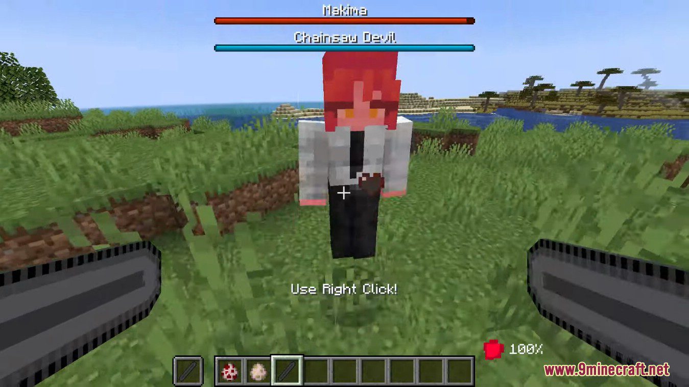 description_9 Chainsaw Man Mod (1.19.2) - become a devilish contractor, demon, etc.