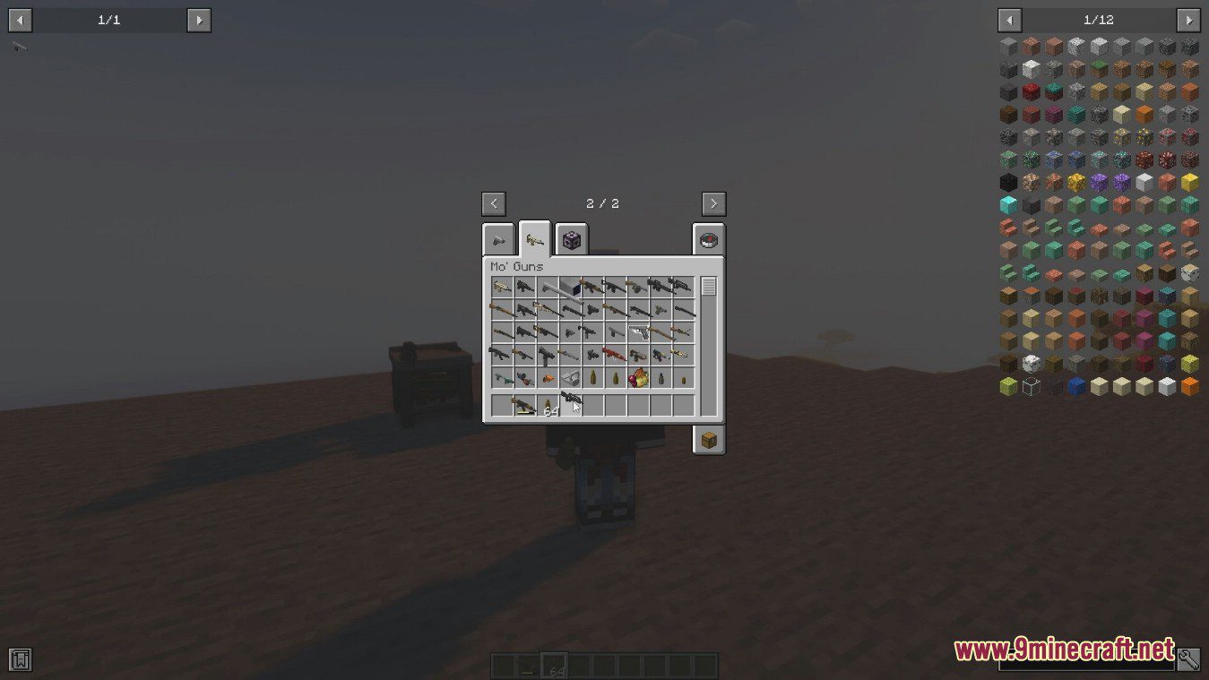 description_8 Mo' Guns Mod (1.19.2) - automatic, pistol and SMG weapons