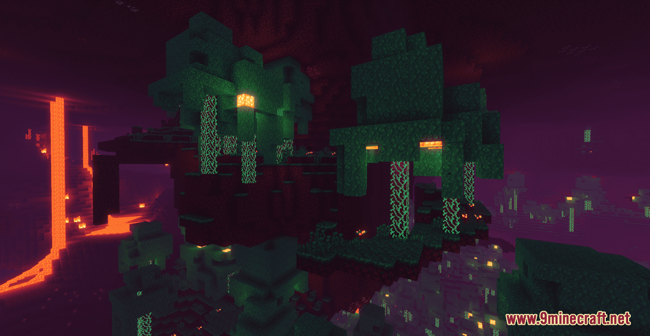 description_8 Glowing Effects Resource Pack (1.19.4, 1.19.2, 1.19) - Набор текстур