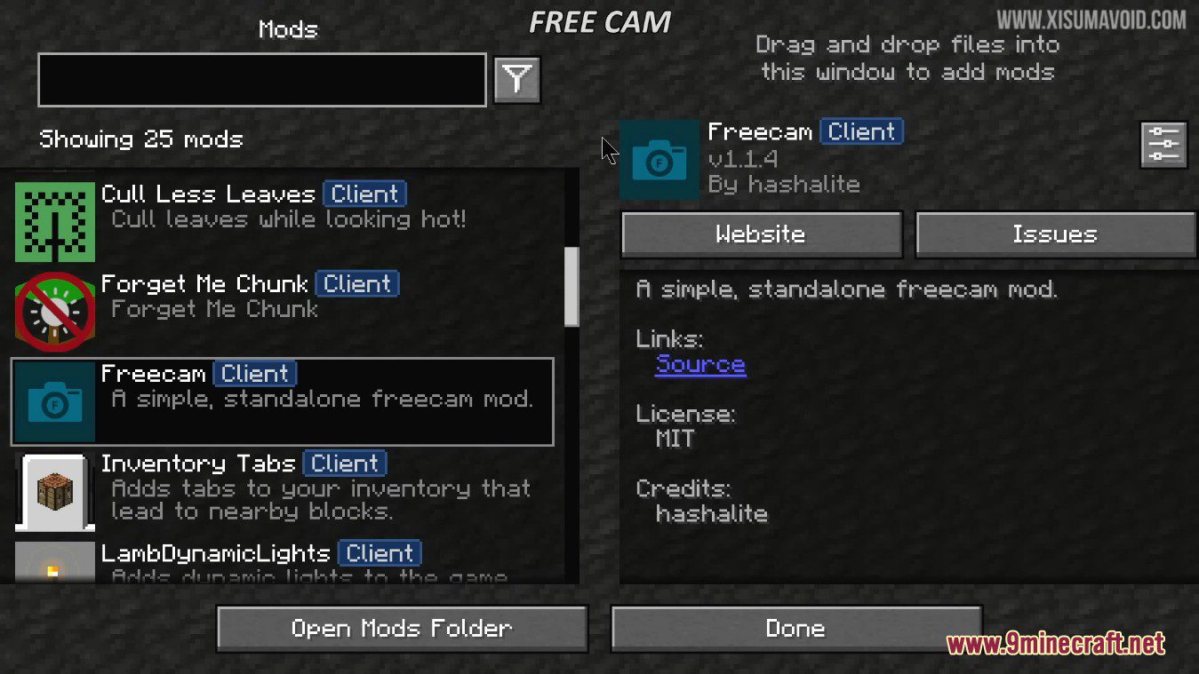 description_0 Freecam Mod 1.20.4 - лучший мод камеры