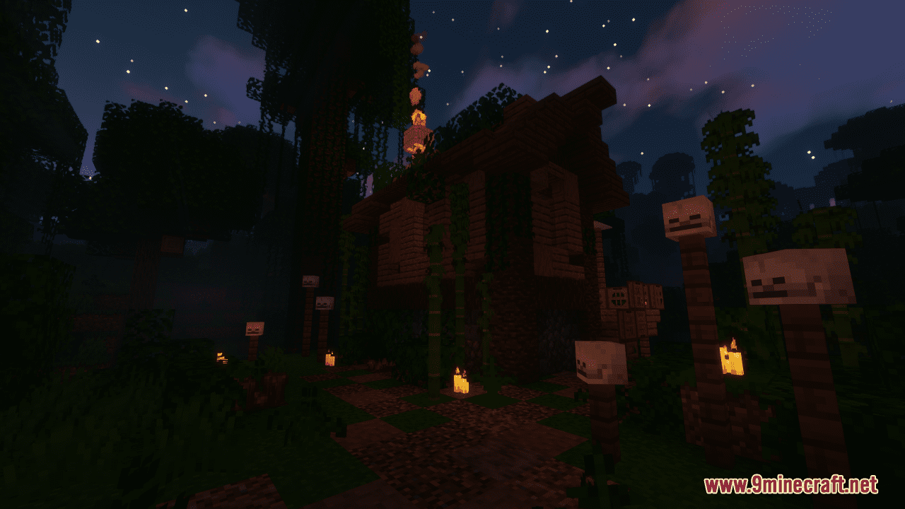 description_7 Mapa Cabaña Tribal En La Selva (1.20.4, 1.19.4) - Sobrevivir En El Desierto