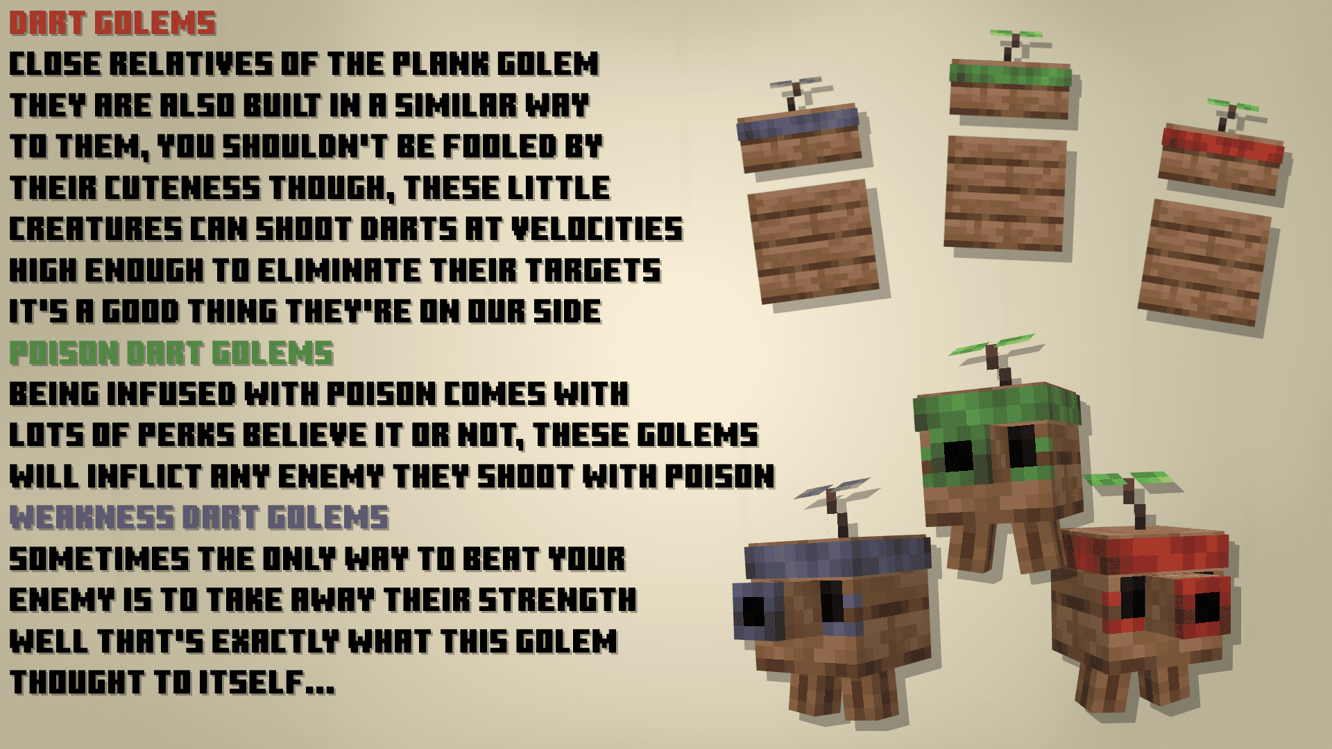description_1 Miny Golems Mod (1.19.2) - Golems en Minecraft Leyendas