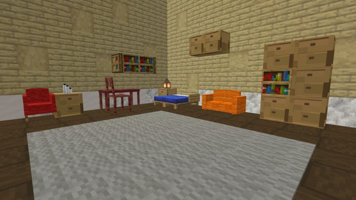 image 5 for Furniture 3D Pack (1.20) - MCPE/Bedrock Mod