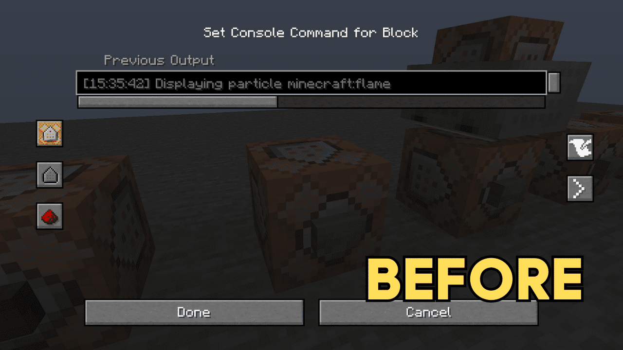 description_0 Better Command Block UI Mod (1.20.4) - новый дизайн пользовательского интерфейса командного блока