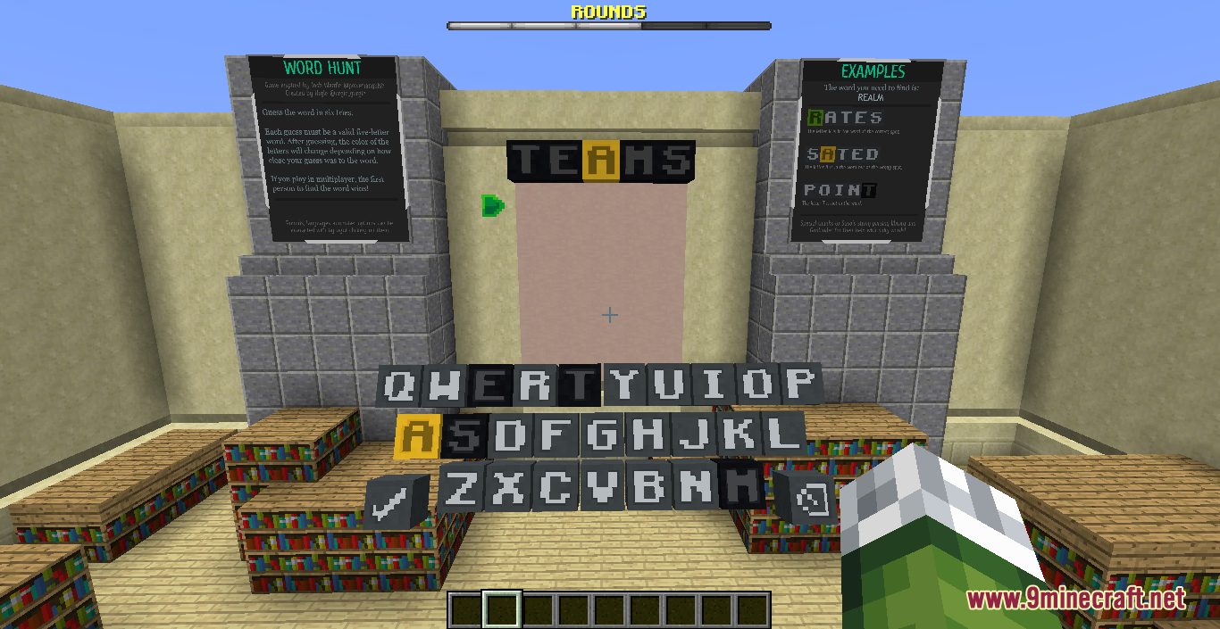 description_6 Map Word Hunt (1.18.2) - word game in Minecraft