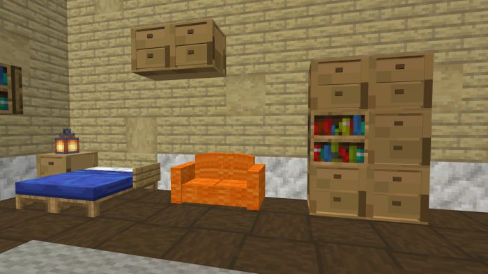 image 4 for Furniture 3D Pack (1.20) - MCPE/Bedrock Mod