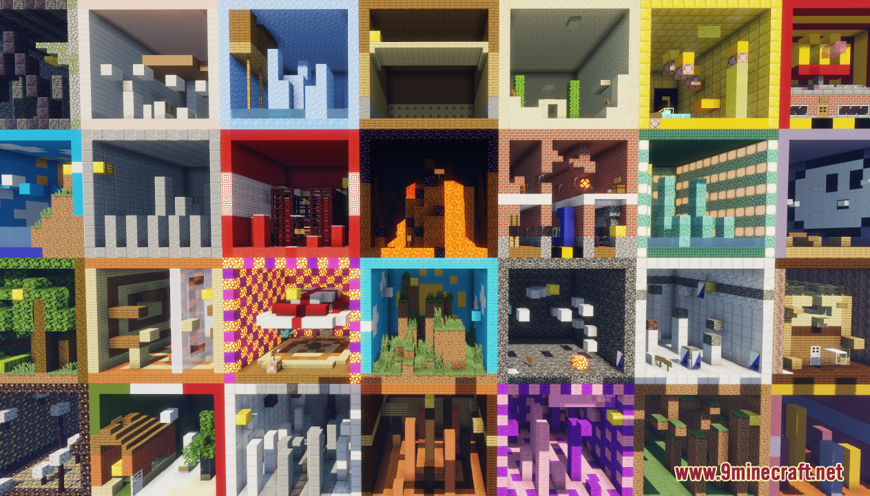 description_2 Maps Shuffle Parkour 2 (1.20.4, 1.19.4) - as far as possible