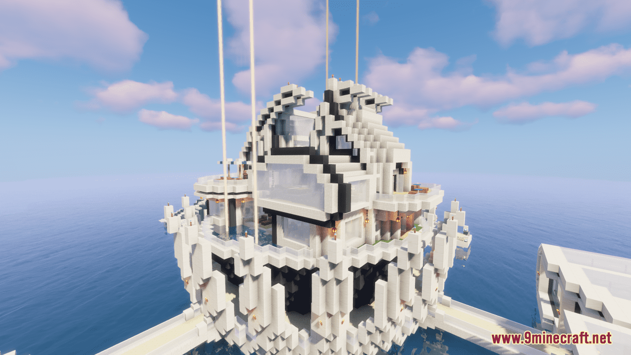 description_6 Карта Лотос (1.20.4, 1.19.4) - футуристические морские квартиры