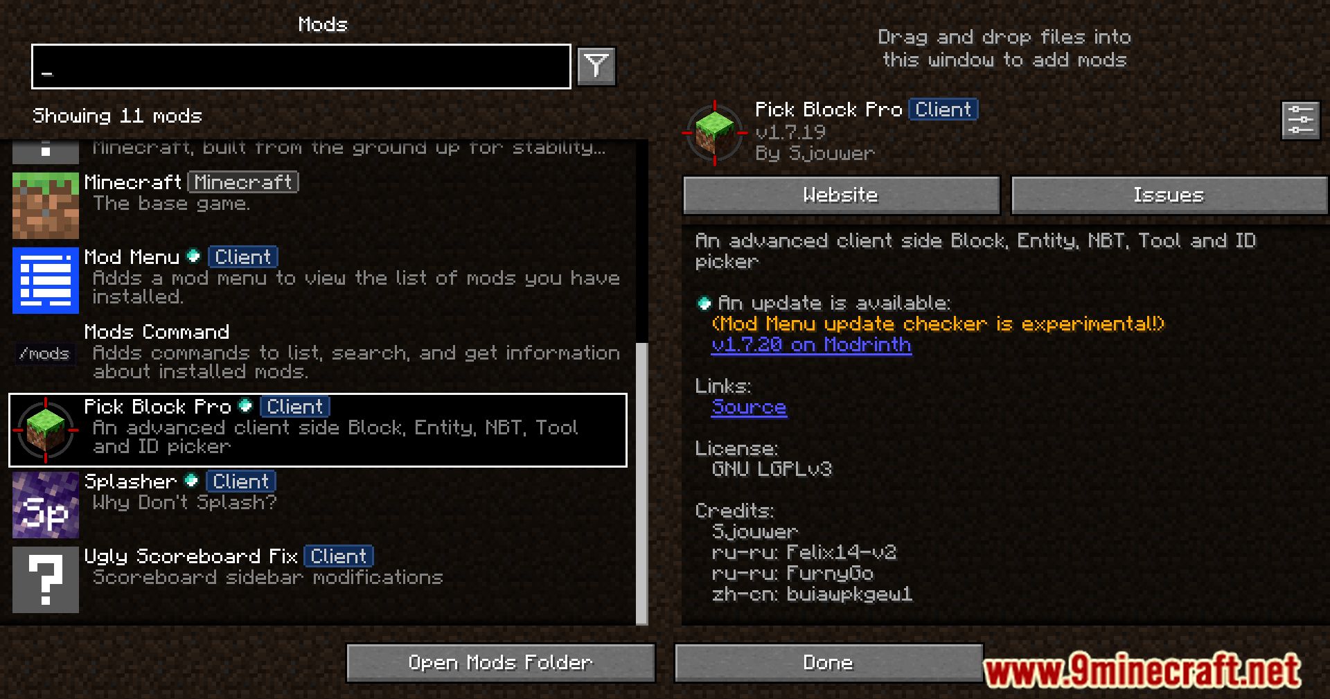 image 1 for Pick Block Pro Mod (1.20.5) - remove items effortlessly
