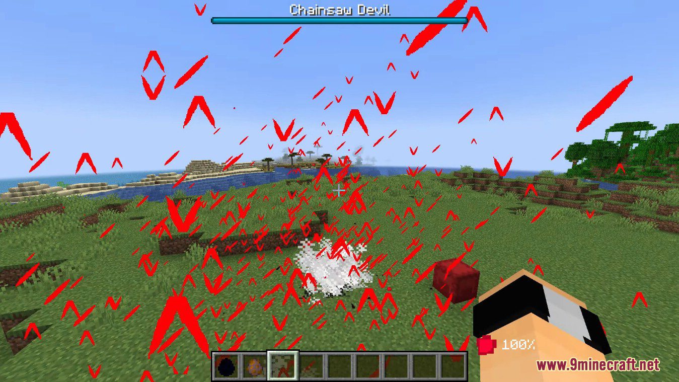 description_7 Chainsaw Man Mod (1.19.2) - become a devilish contractor, demon, etc.