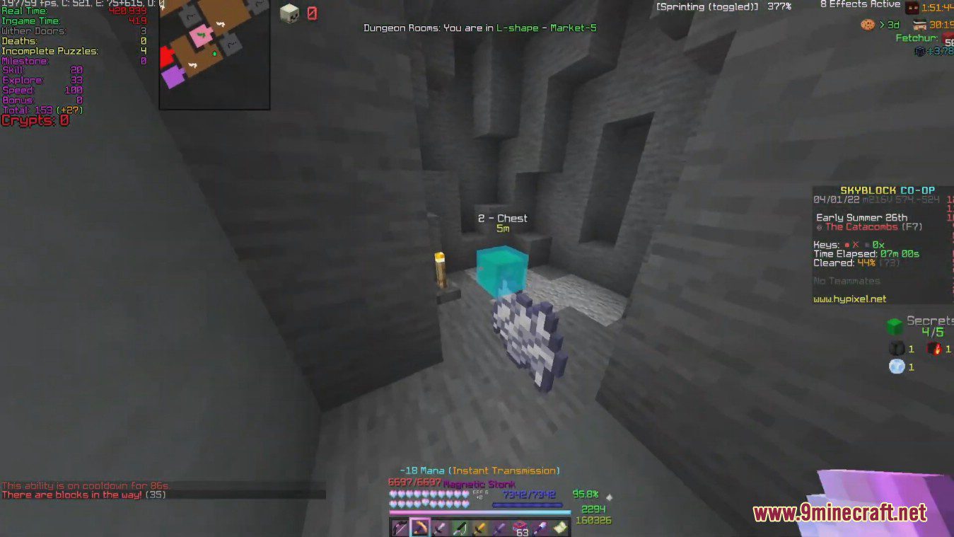 description_7 Dungeon Rooms Mod (1.8.9) - unraveling the deepest secrets of Hypixel Skyblock.