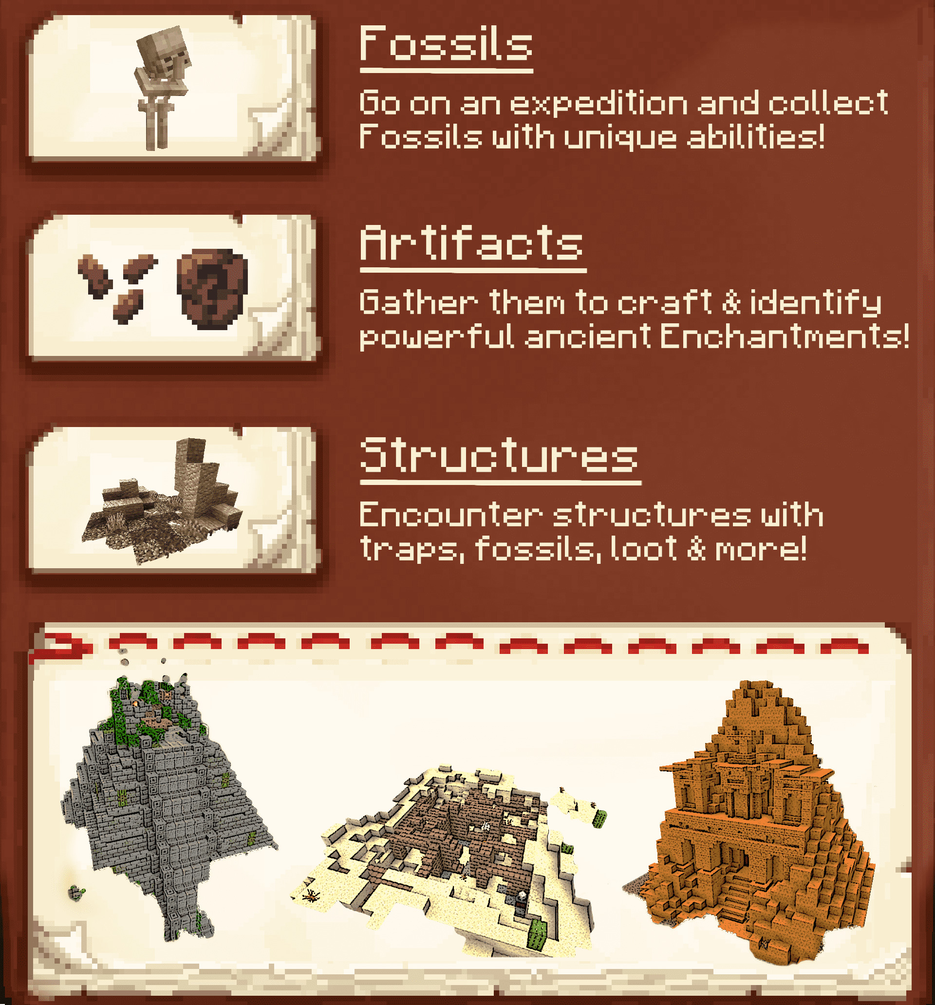 description_1 Better Archeology Mod (1.20.1) - Откройте для себя реликвии и окаменелости!
