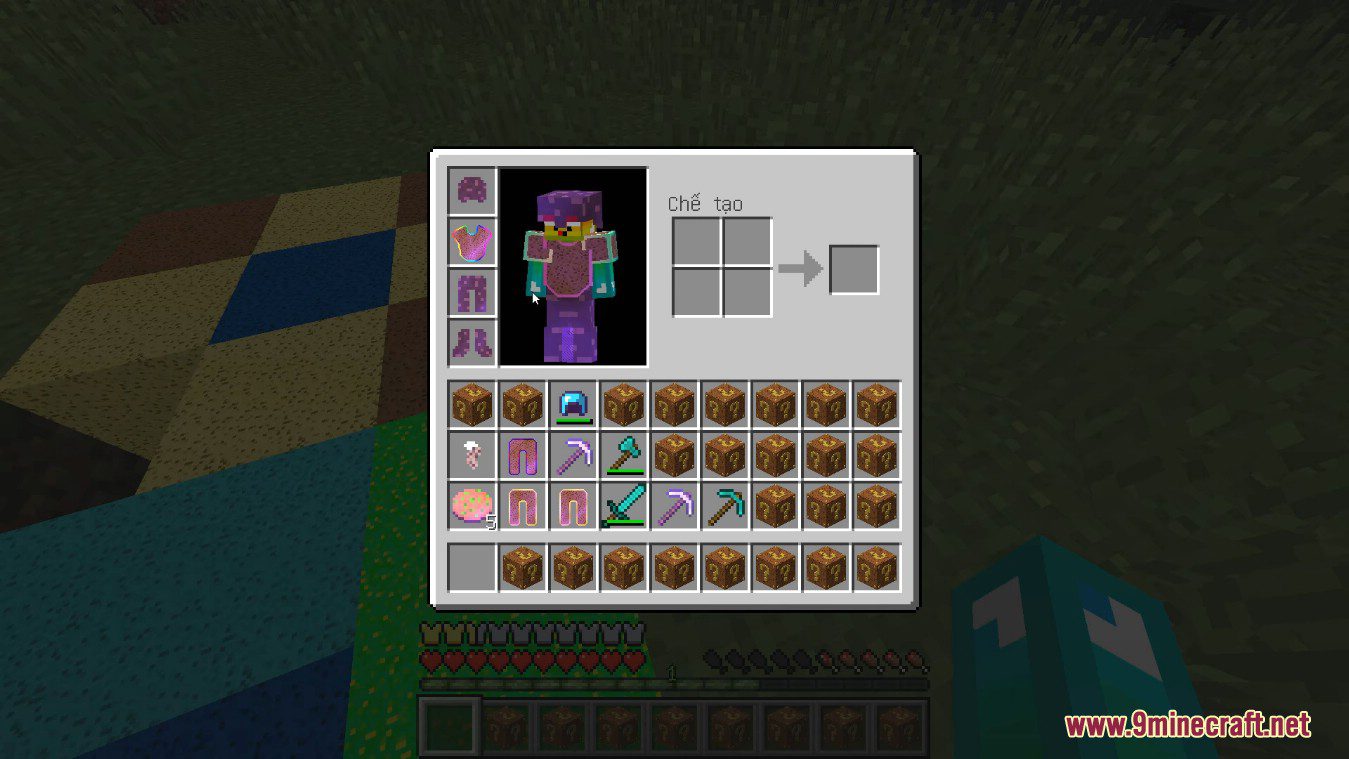 description_6 Cookie Lucky Block Mod (1.8.9) - безумное печенье, анимационный блок