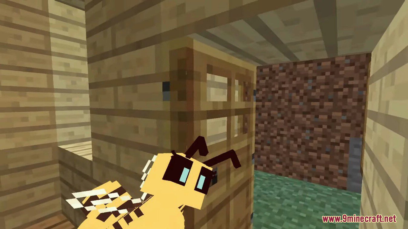 description_1 Bee Mod (1.12.2) - Золотая девушка-пчела с сундуком