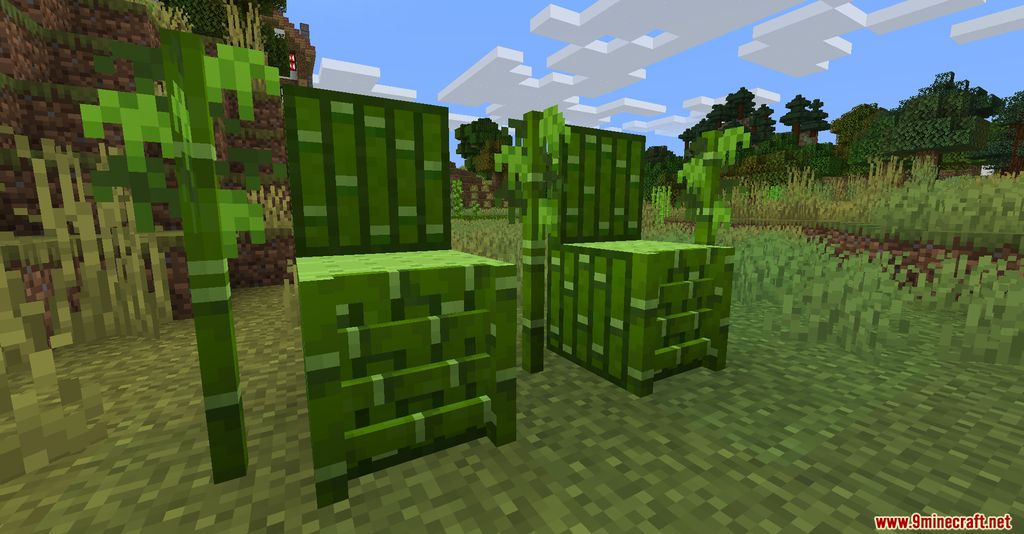 description_4 Bamboo Everything Mod (1.20.4) - декорирование, строительство