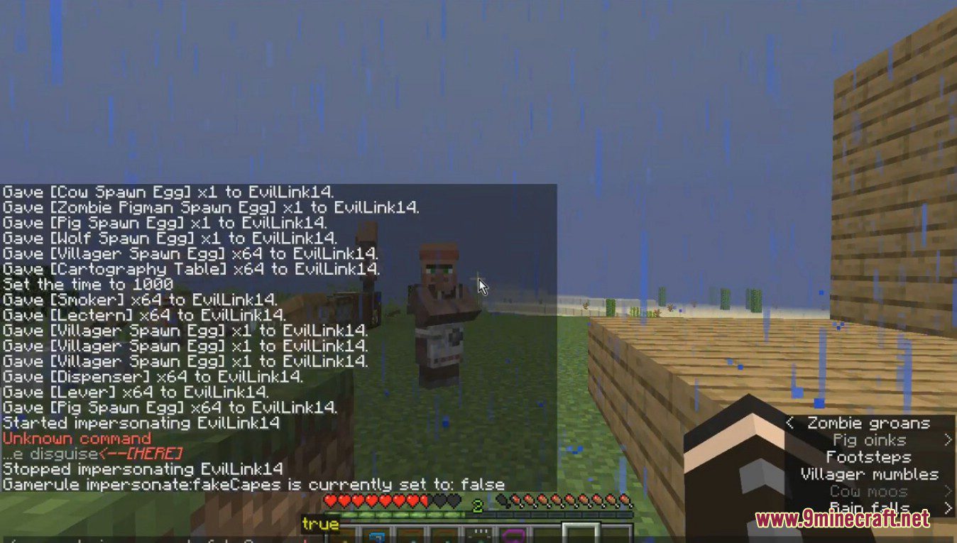 description_1 Impersonate Mod (1.20.1) - выдать себя за другого игрока