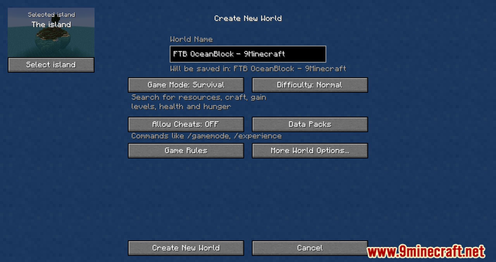 description_3 FTB OceanBlock Modpack (1.16.5) - модпак, основанный на острове