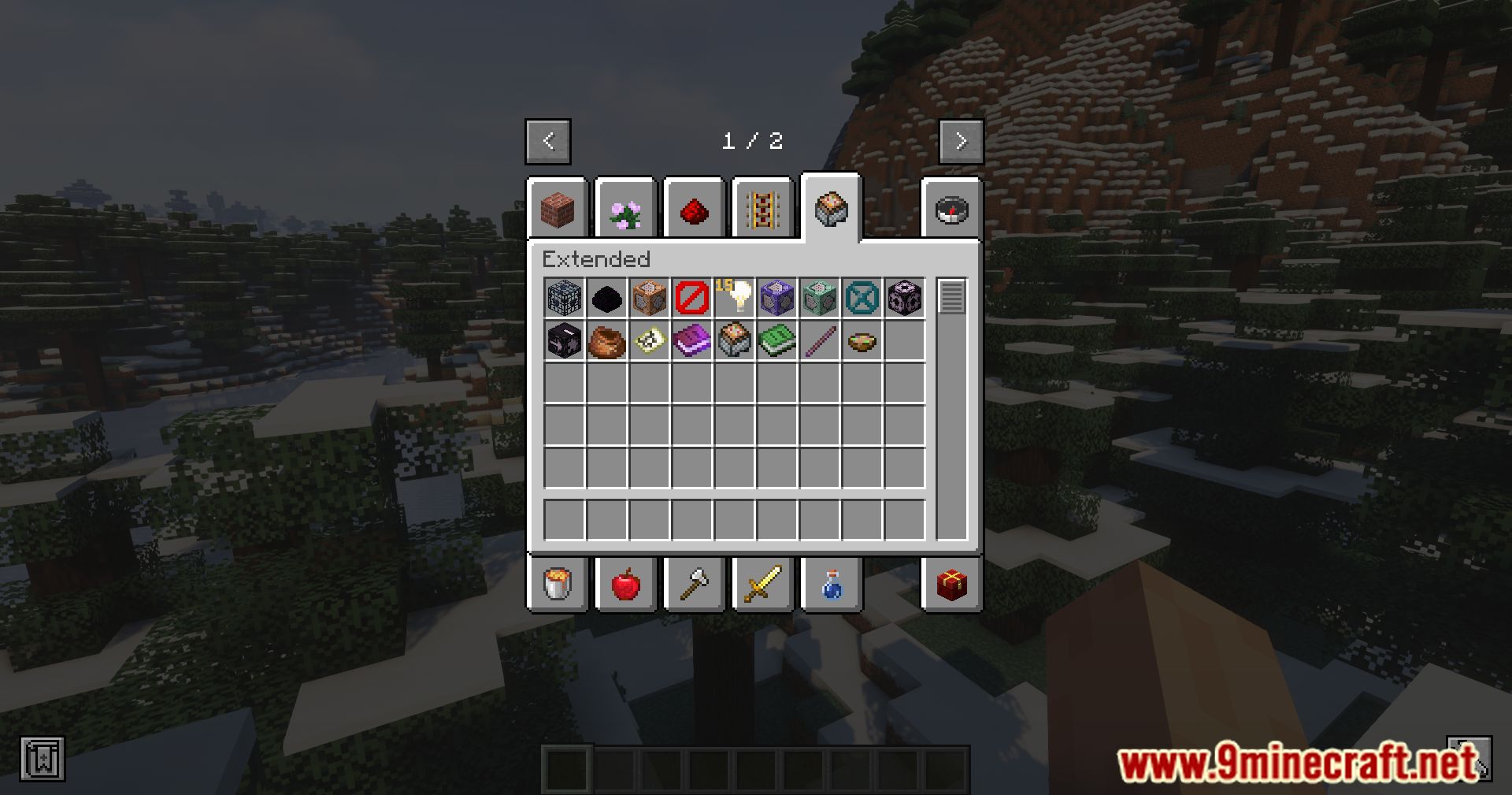 description_2 Extended Creative Inventory Mod (1.19.2, 1.18.2) - переопределяет доступ к предметам Minecraft