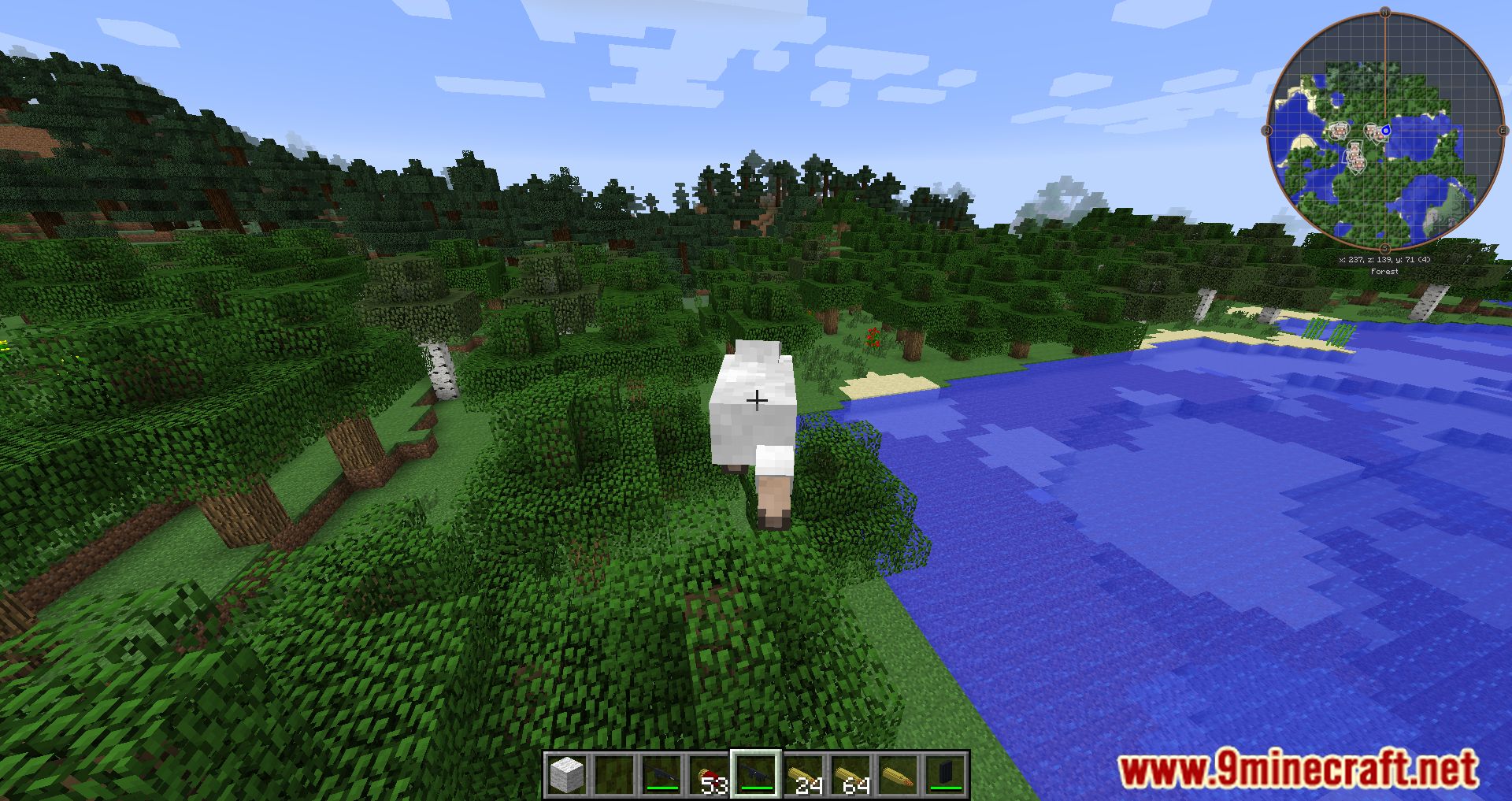 description_5 Guns, Cars, and Morph Modpack (1.7.10) - shootouts, racing and fun