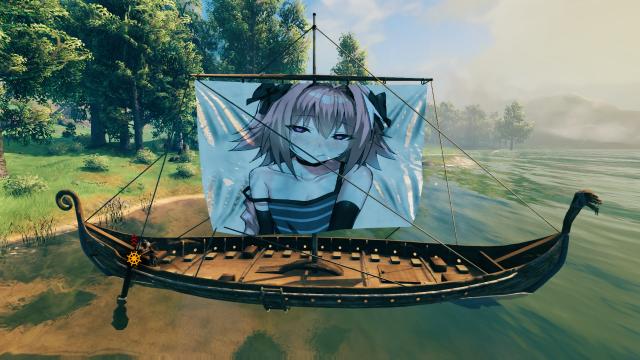 image 4 for Мод для Valheim Animated Girl Sails the Tall Ship, версия 4.