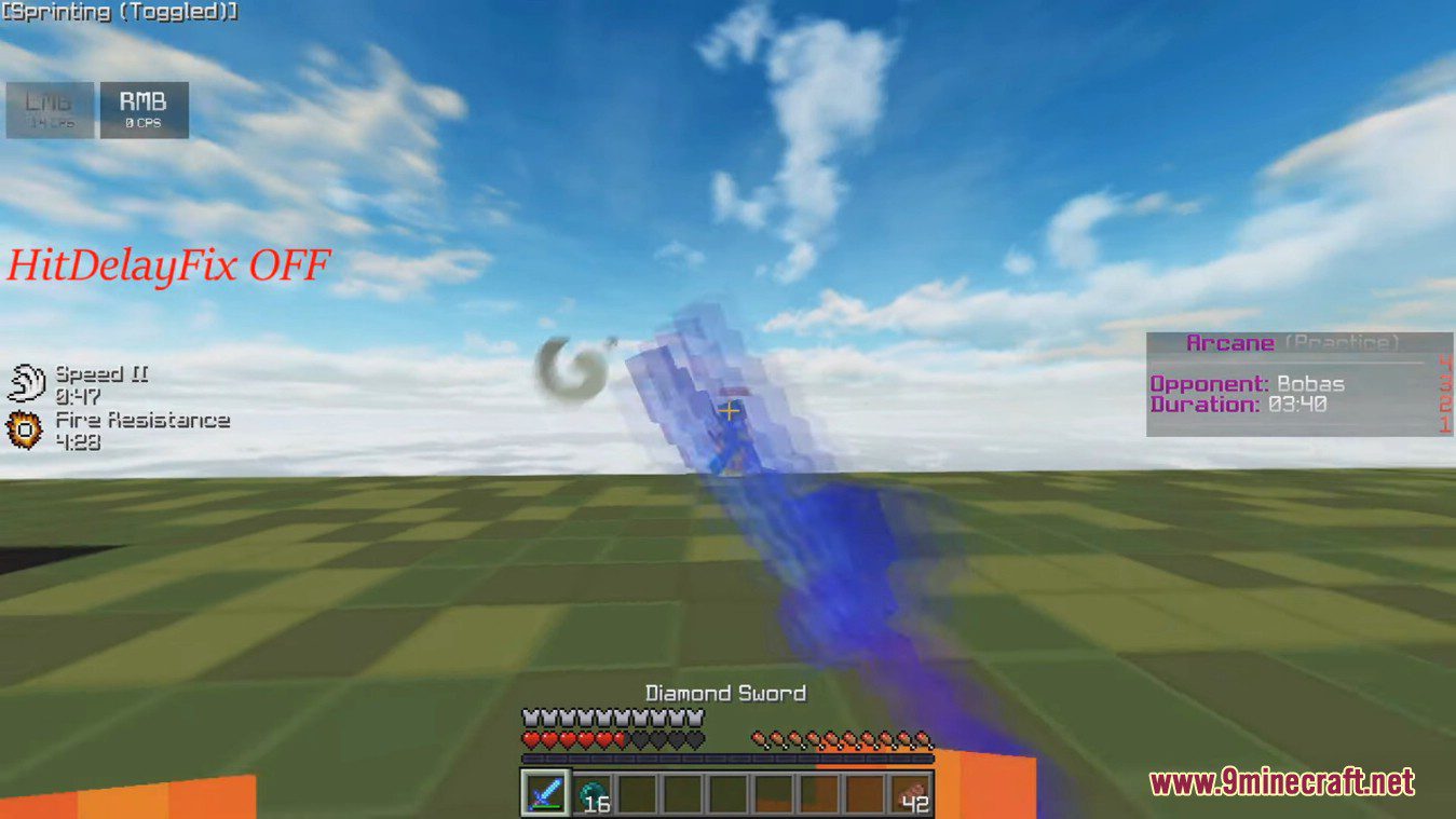 description_1 Hit Delay Fix Mod (1.8.9) - устраняет задержку клика