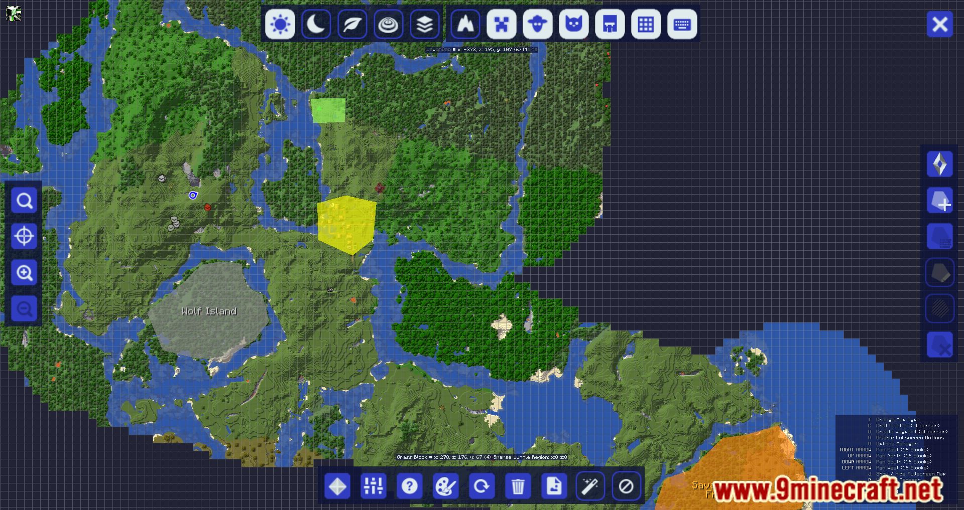 description_7 MapFrontiers Mod 1.20.2 - Dividing the map into parts