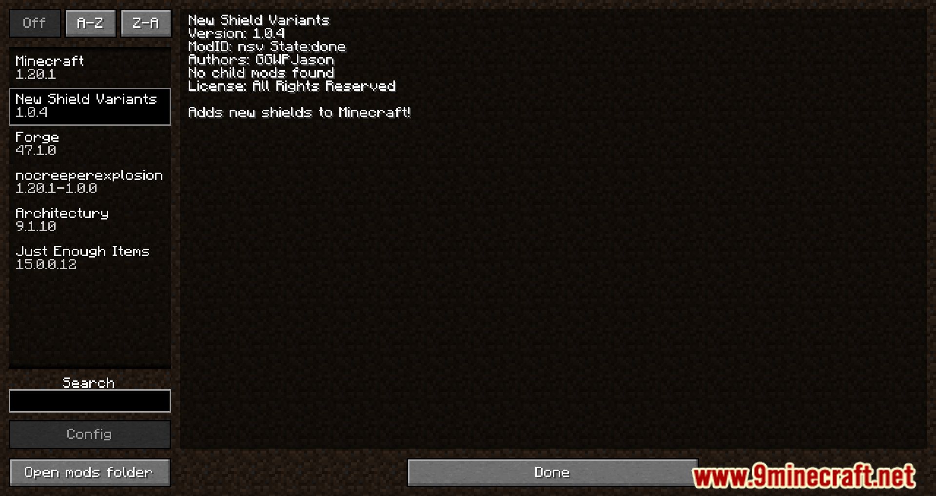 description_0 New Shield Variants Mod - a new era of defense in Minecraft