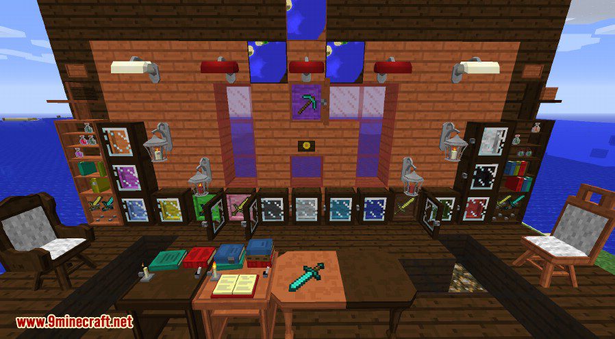 description_16 Мод BiblioCraft (1.12.2) - Подставка для доспехов, книжная полка.
