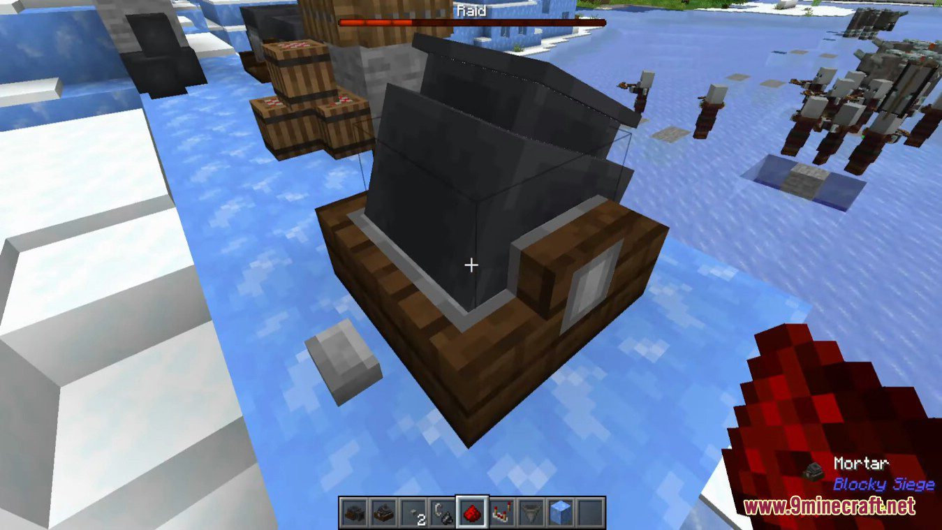 description_12 Blocky Siege Mod (1.19.2) - пушка, вахо, миномет