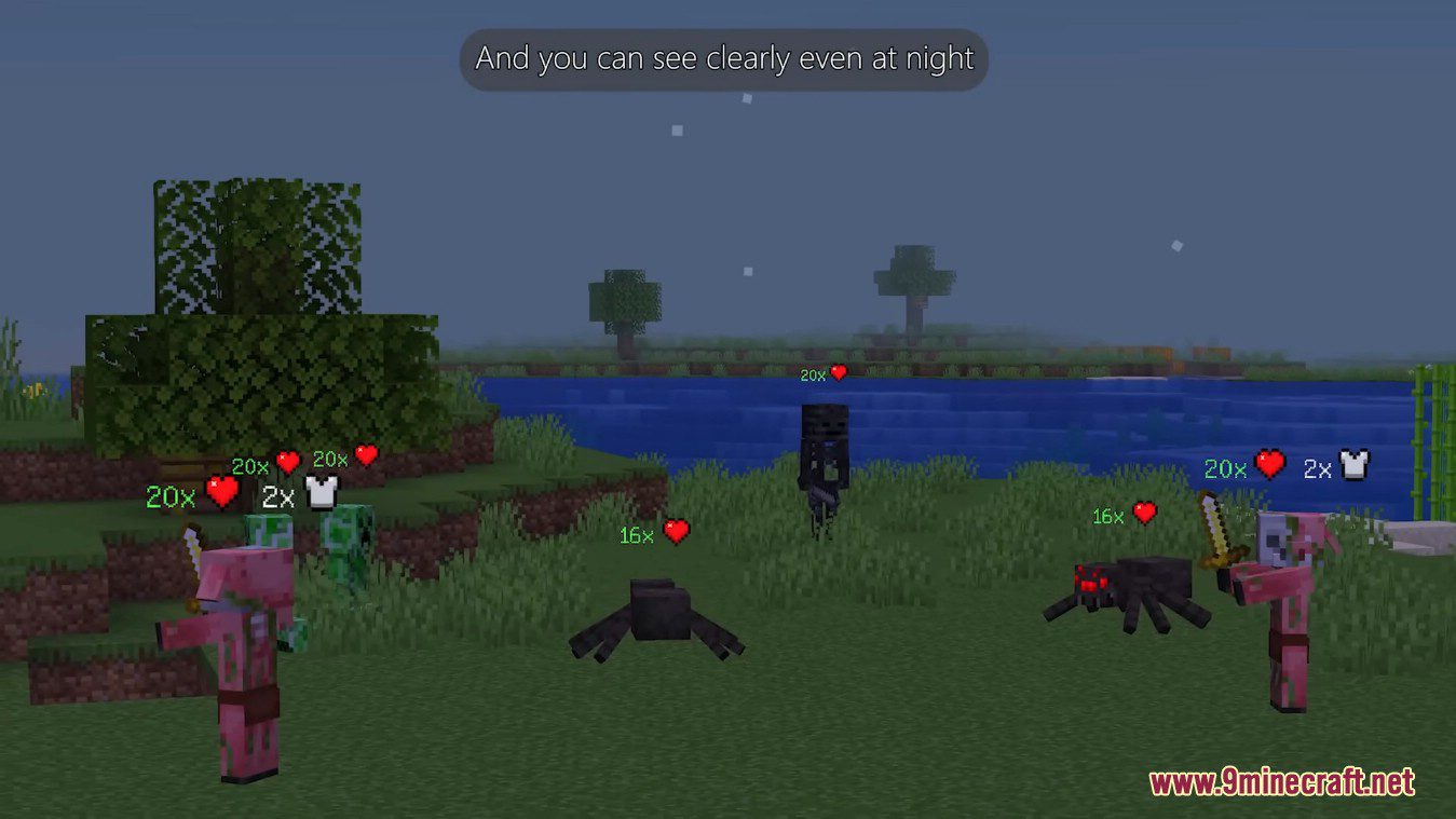 description_7 Mob Plaques Mod (1.20.1) - a neat little attribute for mobs