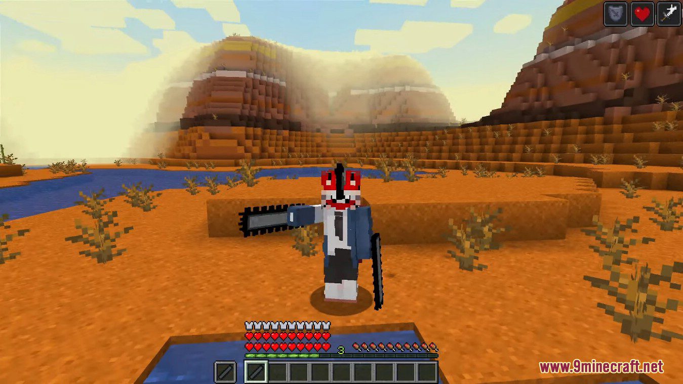 description_1 Chainsaw Man Mod (1.19.2) - become a devilish contractor, demon, etc.